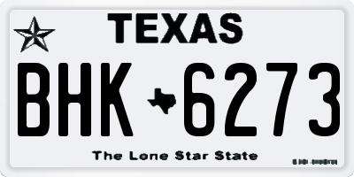 TX license plate BHK6273