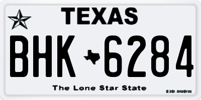 TX license plate BHK6284