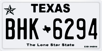 TX license plate BHK6294