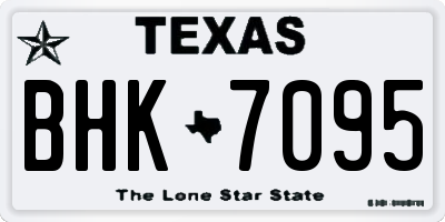 TX license plate BHK7095