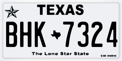 TX license plate BHK7324