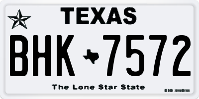 TX license plate BHK7572