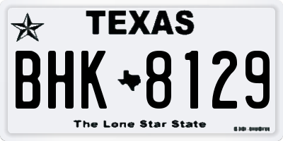TX license plate BHK8129