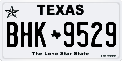 TX license plate BHK9529