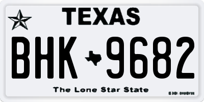 TX license plate BHK9682