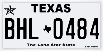 TX license plate BHL0484