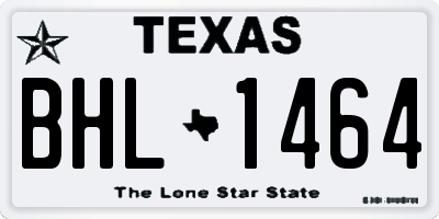 TX license plate BHL1464