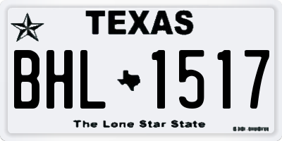 TX license plate BHL1517
