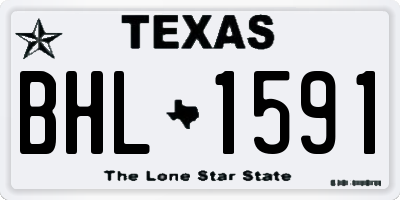 TX license plate BHL1591