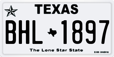 TX license plate BHL1897