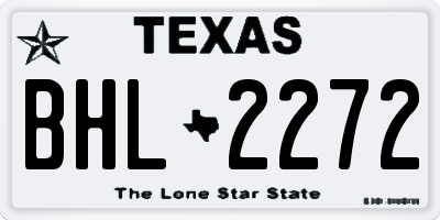 TX license plate BHL2272