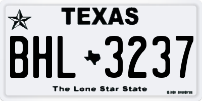 TX license plate BHL3237