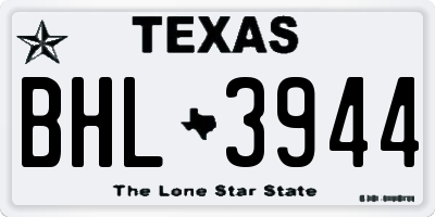 TX license plate BHL3944