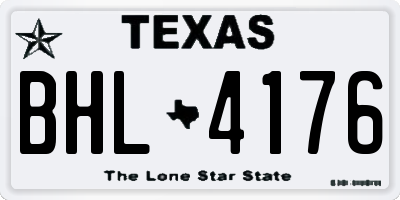 TX license plate BHL4176