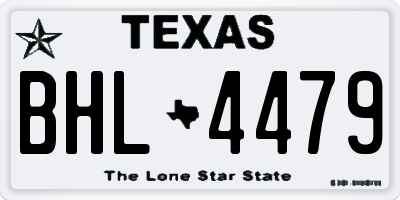 TX license plate BHL4479