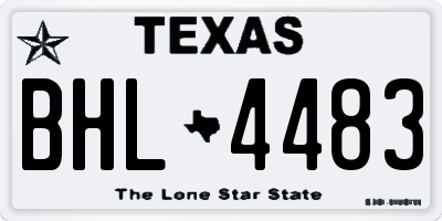 TX license plate BHL4483