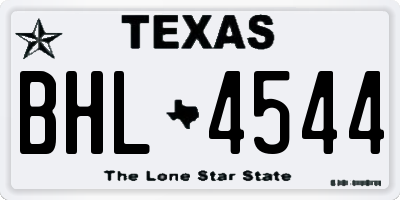 TX license plate BHL4544