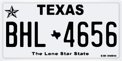 TX license plate BHL4656