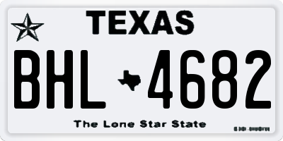 TX license plate BHL4682