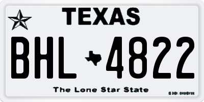 TX license plate BHL4822