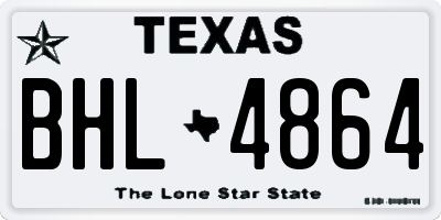 TX license plate BHL4864