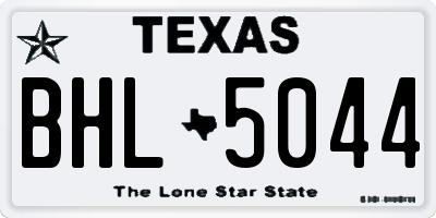 TX license plate BHL5044
