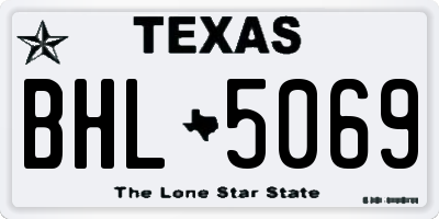 TX license plate BHL5069