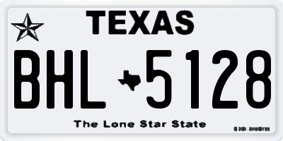 TX license plate BHL5128