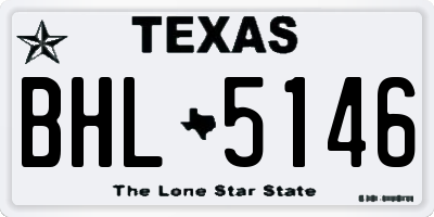 TX license plate BHL5146