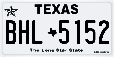 TX license plate BHL5152