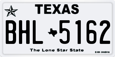 TX license plate BHL5162