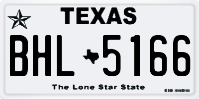 TX license plate BHL5166