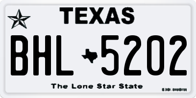 TX license plate BHL5202