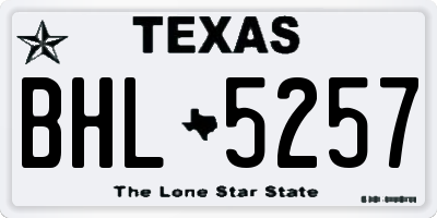 TX license plate BHL5257