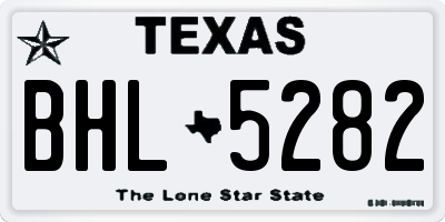 TX license plate BHL5282