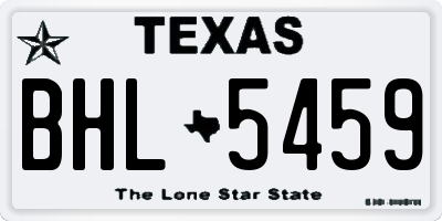TX license plate BHL5459