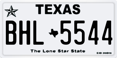 TX license plate BHL5544
