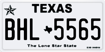 TX license plate BHL5565