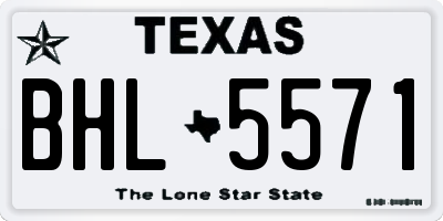 TX license plate BHL5571