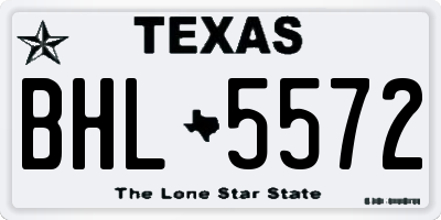 TX license plate BHL5572