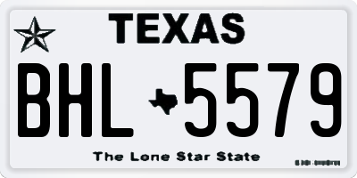 TX license plate BHL5579