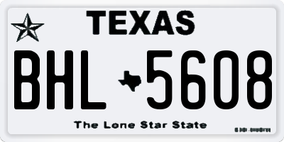 TX license plate BHL5608