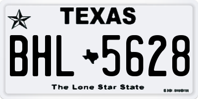 TX license plate BHL5628