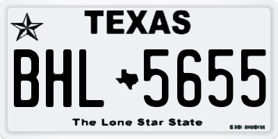 TX license plate BHL5655