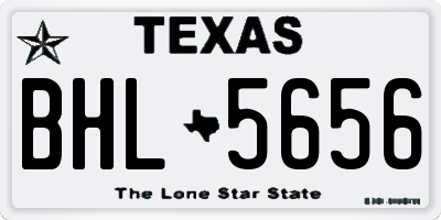 TX license plate BHL5656