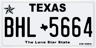 TX license plate BHL5664