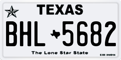 TX license plate BHL5682