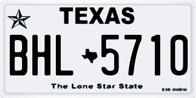 TX license plate BHL5710