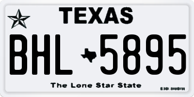 TX license plate BHL5895