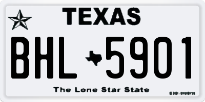 TX license plate BHL5901